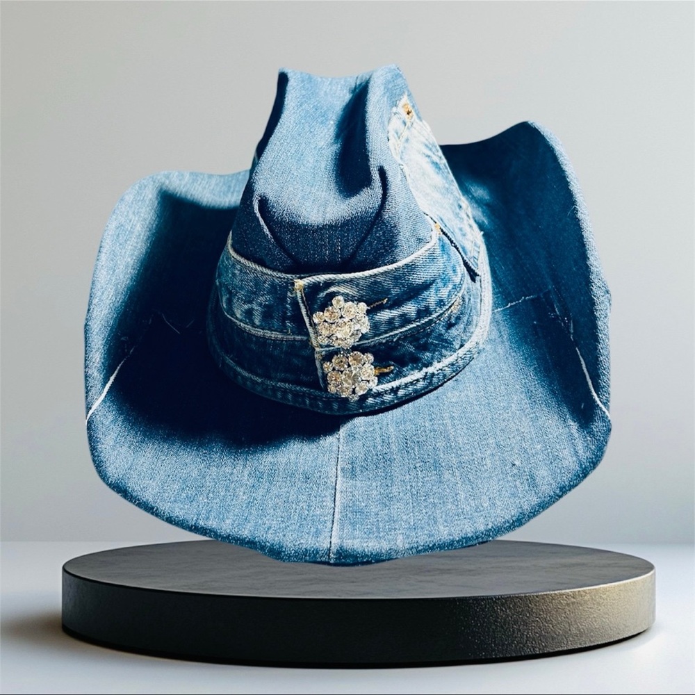 Levi's Denim Western Hat with Silver Accents
